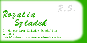rozalia szladek business card